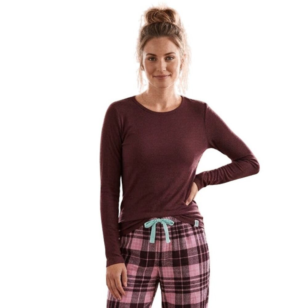 Vera Bradley Burgandy Long Sleeve Top, S